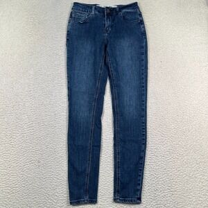 Barbell Apparel‎ Jeans Womens 26 Slim Skinny Mid Rise Stretch Classic Denim Blue
